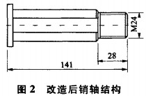 輸送機改造后的銷軸結構 輸送機改造后的銷軸結構